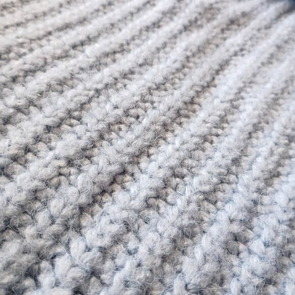 ZARA Light Blue Chunky Knit Turtleneck Sweater | Size S - Picture 6 of 8